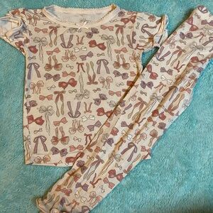 Milk Berry Kids Pajamas with Bow Print